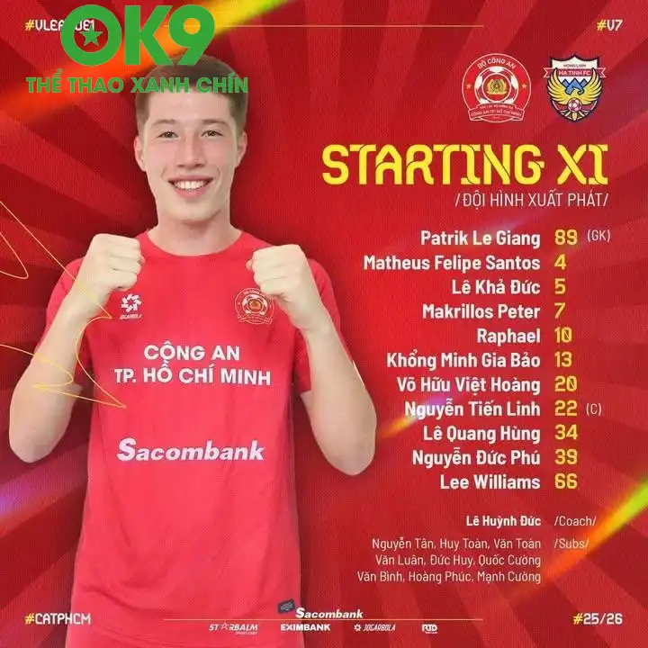 Lee Williams chính thức ra mắt tại V-League. Ảnh: CLB